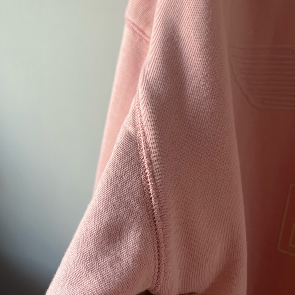 Boy London Pink Crewneck Sweater with Ribbed Cuffs and Relaxed Fit - Picture 12 of 12
